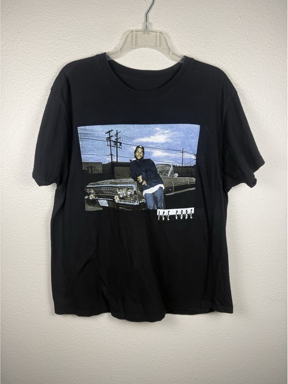 Ice Cube Impala Mens XL Black Graphic T Shirt Rap Hip Hop Lowrider Car Tee